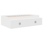 vidaXL Cadru de pat cu sertar Alb 100 x 200 cm Lemn compozit