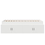 vidaXL Cadru de pat cu sertar Alb 100 x 200 cm Lemn compozit