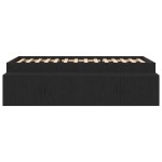 vidaXL Cadru de pat cu depozitare Stejar negru 100 x 200 cm