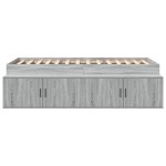 vidaXL Cadru de pat cu depozitare sonoma gri 100 x 200 cm
