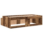 vidaXL Cadru de pat cu depozitare Lemn vechi 100 x 200 cm