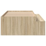 vidaXL Cadru de pat cu depozitare Stejar sonoma 90 x 200 cm
