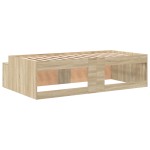 vidaXL Cadru de pat cu depozitare Stejar sonoma 90 x 200 cm