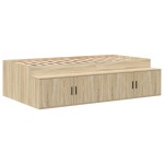 vidaXL Cadru de pat cu depozitare Stejar sonoma 80 x 200 cm