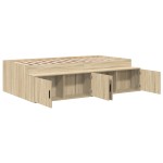 vidaXL Cadru de pat cu depozitare Stejar sonoma 80 x 200 cm