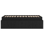 vidaXL Cadru de pat cu depozitare Stejar negru 75 x 190 cm vidaXL Cadru de pat cu depozitare Stejar negru 75 x 190 cm