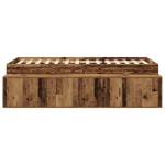 vidaXL Cadru de pat cu depozitare stejar artizanal 75 x 190 cm