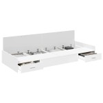 vidaXL Cadru de pat cu headboard Alb 80 x 200 cm Lemn compozit