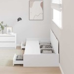 vidaXL Cadru de pat cu headboard Alb 80 x 200 cm Lemn compozit