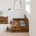 vidaXL Cadru de pat cu headboard Lemn Vechi 70 x 190 cm Lemn compozit