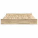 vidaXL Cadru de pat cu depozitare cu sertar Stejar Sonoma 180 x 200 cm