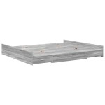 vidaXL Cadru de pat cu depozitare cu headboard sonoma gri 180 x 200 cm