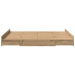 vidaXL Cadru de pat cu depozitare stejar artizanal 160 x 200 cm vidaXL Cadru de pat cu depozitare stejar artizanal 160 x 200 cm