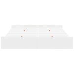 vidaXL Cadru de pat cu depozitare Alb 140 x 200 cm Lemn compozit