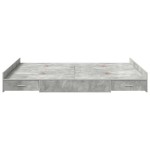 vidaXL Cadru de pat cu depozitare cu sertar Gri din beton 140 x 200 cm