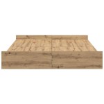 vidaXL Cadru de pat cu depozitare Stejar Artizanal 140 x 200 cm