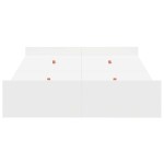 vidaXL Cadru de pat cu depozitare Alb 120 x 200 cm Lemn compozit