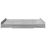 vidaXL Cadru de pat cu depozitare cu headboard sonoma gri 140 x 190 cm
