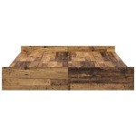 vidaXL Cadru de pat cu depozitare cu headboard Lemn Vechi 135 x 190 cm