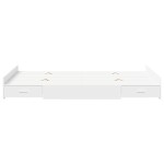 vidaXL Cadru de pat cu depozitare Alb 120 x 190 cm Lemn compozit