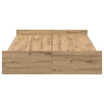 vidaXL Cadru de pat cu depozitare stejar artizanal 120 x 190 cm vidaXL Cadru de pat cu depozitare stejar artizanal 120 x 190 cm