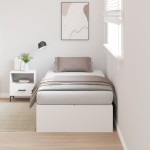 vidaXL Cadru de pat cu depozitare Alb 200 x 90 x 31.5 cm Lemn compozit vidaXL Cadru de pat cu depozitare Alb 200 x 90 x 31.5 cm Lemn compozit