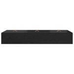 vidaXL Cadru de pat cu depozitare Stejar Negru 90 x 200 cm