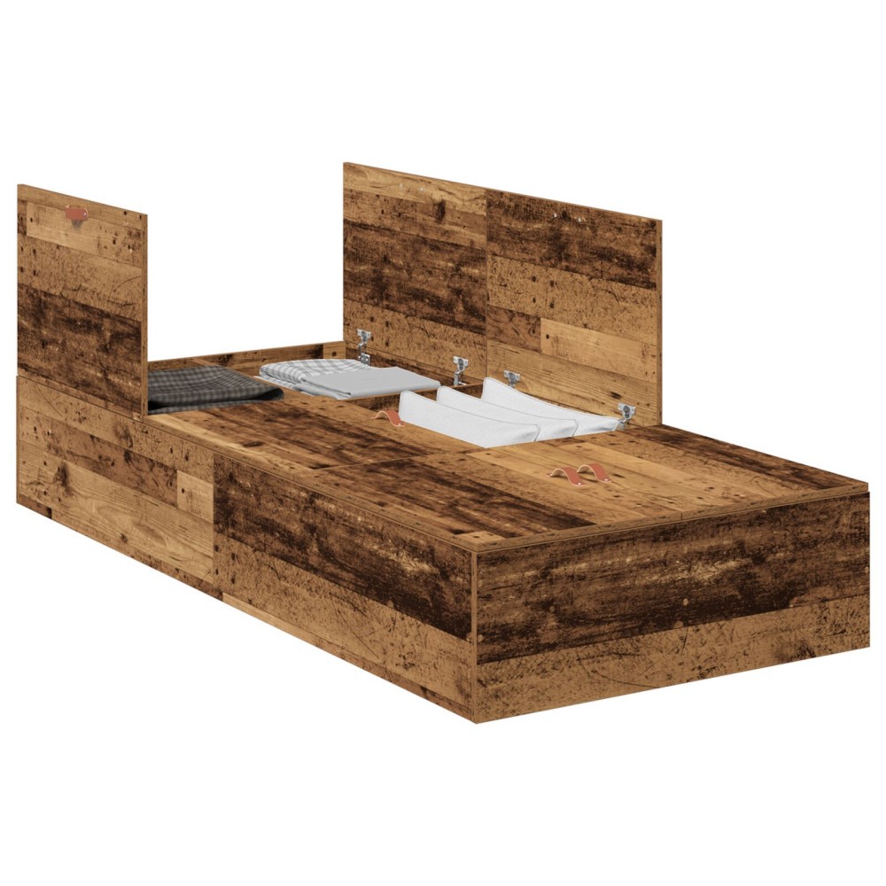vidaXL Cadru de pat Lemn vechi 200 x 90 x 31.5 cm Lemn compozit
