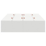 vidaXL Cadru de pat cu depozitare Alb 120 x 200 cm Lemn compozit