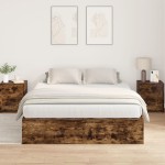 vidaXL <strong>Cadru de Pat cu Depozitare </strong> Stejar Închis 140 x 200 cm vidaXL <strong>Cadru de Pat cu Depozitare </strong> Stejar Închis 140 x 200 cm