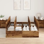 vidaXL Cadru de pat Lemn vechi 200 x 140 x 31.5 cm Lemn compozit vidaXL Cadru de pat Lemn vechi 200 x 140 x 31.5 cm Lemn compozit