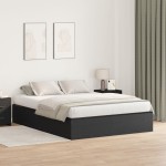 vidaXL Cadru de pat Stejar negru 200 x 160 x 31.5 cm Lemn compozit vidaXL Cadru de pat Stejar negru 200 x 160 x 31.5 cm Lemn compozit