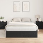 vidaXL Cadru de pat Stejar negru 200 x 160 x 31.5 cm Lemn compozit vidaXL Cadru de pat Stejar negru 200 x 160 x 31.5 cm Lemn compozit