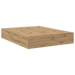 vidaXL <strong>Cadru de pat cu storage </strong> din stejar artesanal 160x200 cm vidaXL <strong>Cadru de pat cu storage </strong> din stejar artesanal 160x200 cm
