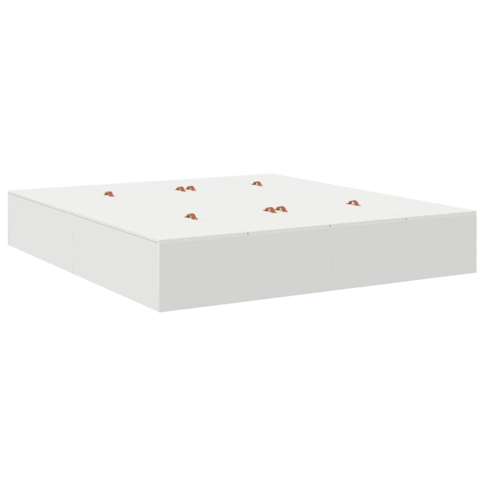 vidaXL Cadru de pat cu depozitare Alb 180 x 200 cm Lemn