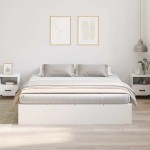 vidaXL Cadru de pat cu spațiu de depozitare Alb 180 x 200 cm vidaXL Cadru de pat cu spațiu de depozitare Alb 180 x 200 cm