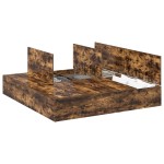 vidaXL Cadru de pat cu depozitare Stejar fumuriu 180 x 200 cm