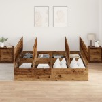 vidaXL Cadru de pat Lemn vechi 200 x 180 x 31.5 cm Lemn compozit vidaXL Cadru de pat Lemn vechi 200 x 180 x 31.5 cm Lemn compozit