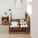 vidaXL Cadru de pat Lemn vechi 190 x 90 x 31.5 cm Lemn compozit vidaXL Cadru de pat Lemn vechi 190 x 90 x 31.5 cm Lemn compozit