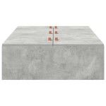 vidaXL Cadru de pat , gri beton, 75 x 190 cm, din lemn prelucrat.