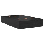 vidaXL Cadru de pat cu depozitare Stejar Negru 120 x 190 cm