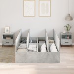 vidaXL Cadru de pat Gri beton 190 x 120 x 31.5 cm Lemn compozit vidaXL Cadru de pat Gri beton 190 x 120 x 31.5 cm Lemn compozit