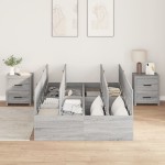 vidaXL Cadru de pat sonoma gri 190 x 120 x 31.5 cm Lemn compozit vidaXL Cadru de pat sonoma gri 190 x 120 x 31.5 cm Lemn compozit