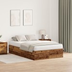 vidaXL Cadru de pat Lemn vechi 190 x 120 x 31.5 cm Lemn compozit vidaXL Cadru de pat Lemn vechi 190 x 120 x 31.5 cm Lemn compozit