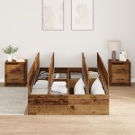 vidaXL Cadru de pat Lemn vechi 190 x 120 x 31.5 cm Lemn compozit vidaXL Cadru de pat Lemn vechi 190 x 120 x 31.5 cm Lemn compozit