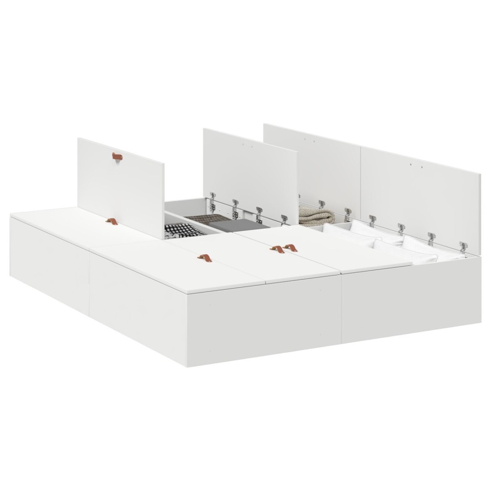 vidaXL Cadru de pat Alb 140 x 190 cm