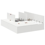 vidaXL Cadru de pat Alb 190 x 140 x 31.5 cm Lemn compozit