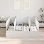 vidaXL Cadru de pat Alb 190 x 140 x 31.5 cm Lemn compozit