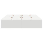 vidaXL Cadru de pat cu depozitare Alb 135 x 190 cm Lemn compozit