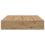 vidaXL Cadru de pat cu depozitare Stejar Artizanal 135 x 190 cm